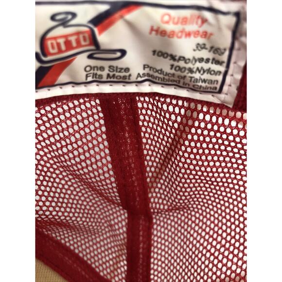 Vintage Otto Snapback Mesh Hat The Big Tease Truckers Cap Red White 39-169 - Picture 7 of 7